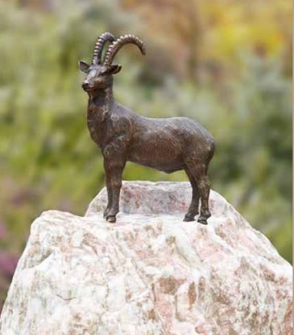 Bronzefigur Steinbock klein
